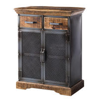 KOMMODE - Mango massiv / Metall - Beige, Holz (71/90/42cm) - home24