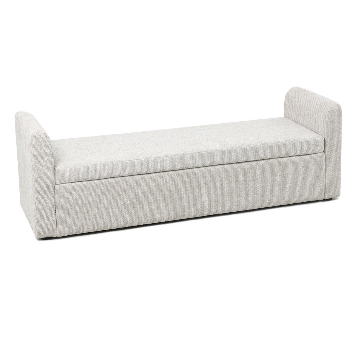 AUFBEWAHRUNGSBANK aus Stoff 150cm, beige - Beige, Textil (151/50/45cm) - Giga Meubel