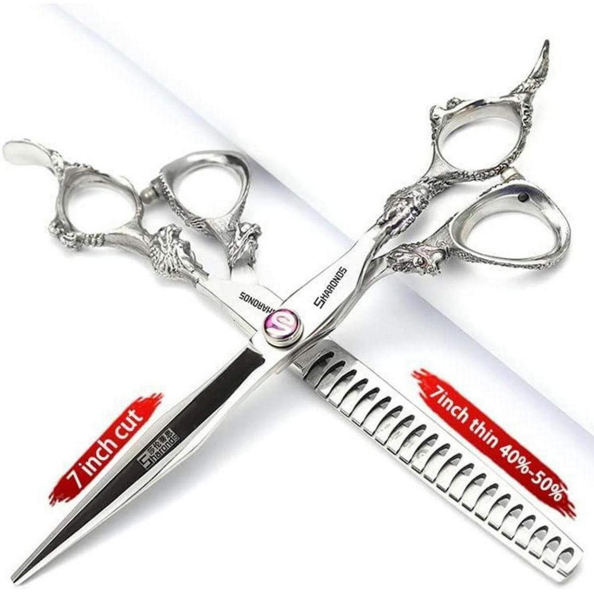 FRISEURSCHEREN Set 4-teilig Edelstahl 16.5 cm - Silberfarben, Metall (6/1/17.7cm)