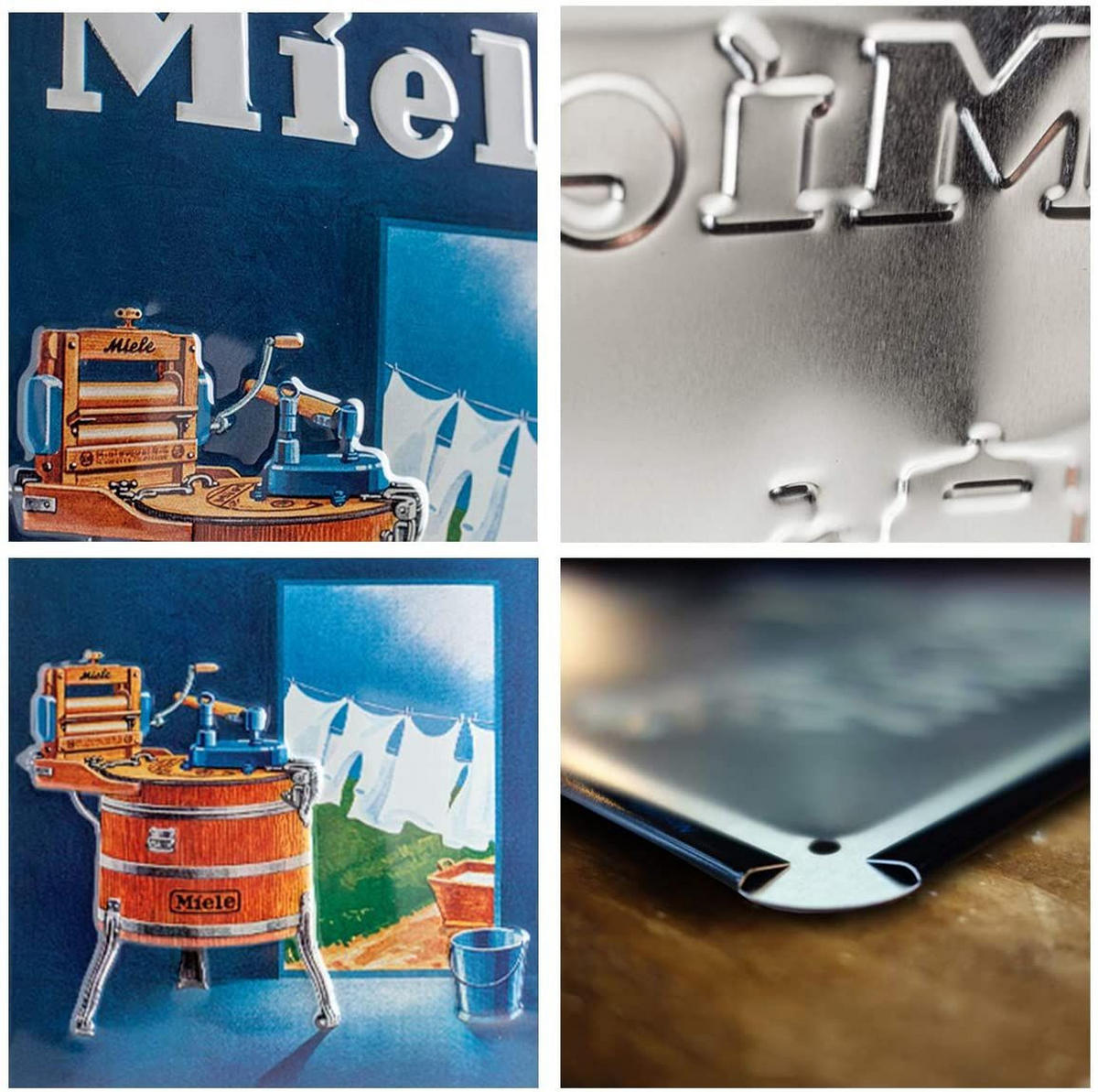 BLECHSCHILD 20/30 cm Miele Waschbottich - Multicolor, Metall (20/30/0.2cm) - Nostalgic-Art