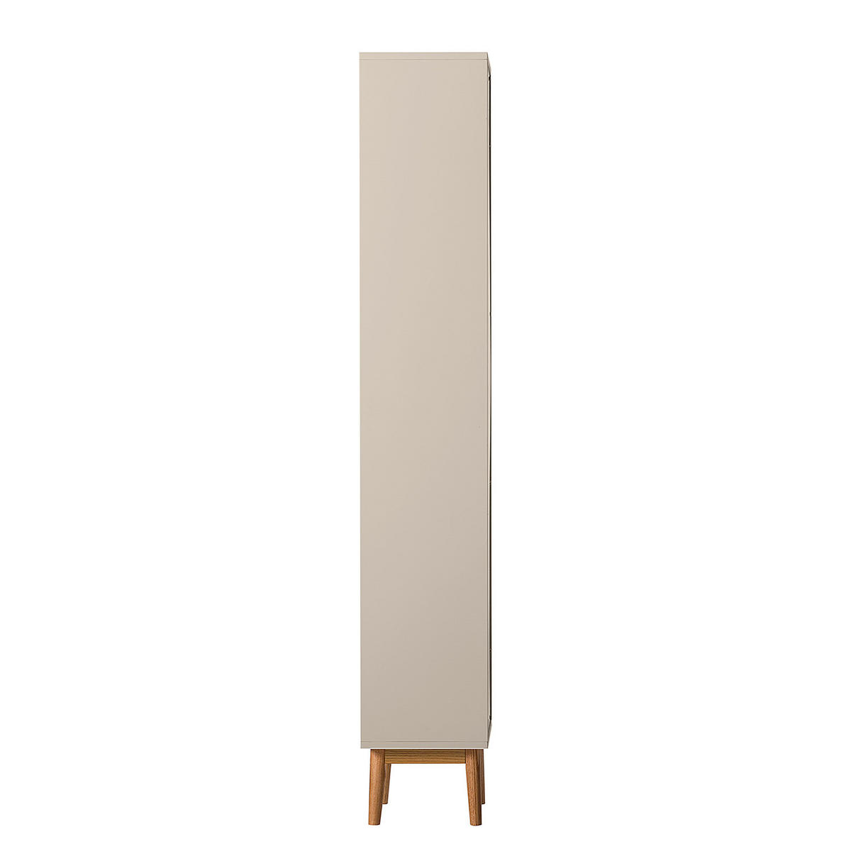 HOCHSCHRANK - Taupe/Eichefarben, Holz/Holzwerkstoff (40/195/32cm) - home24