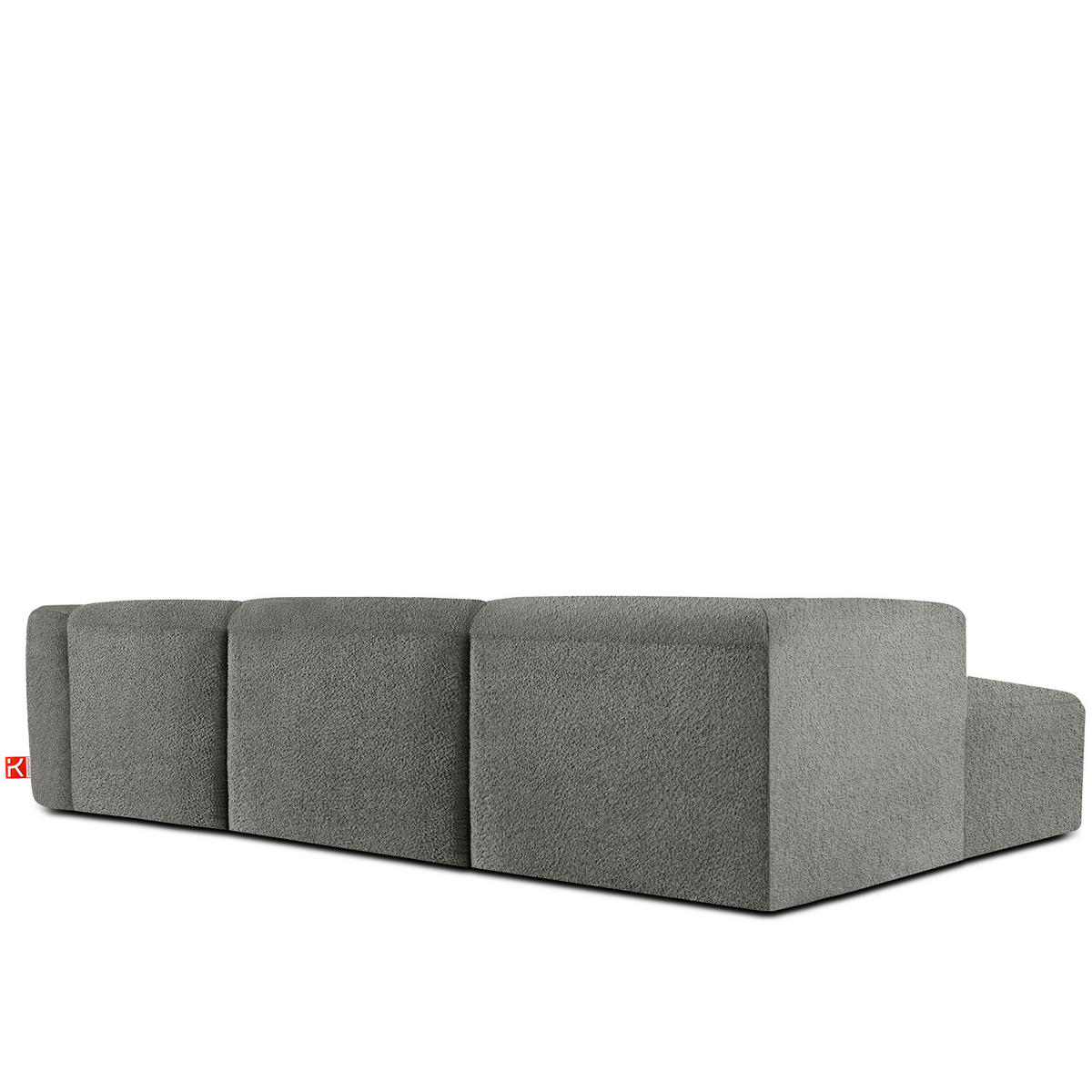 ECKSOFA LINKS BUFFO, Stahlgrau - Grau, Holz/Holzwerkstoff (285/176cm) - KONSIMO®