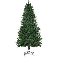 WEIHNACHTSBÄUME 90/90/180 cm grün aus Kunststoff mit 724 Zweigen - Grün, Kunststoff (180cm) - OKWISH