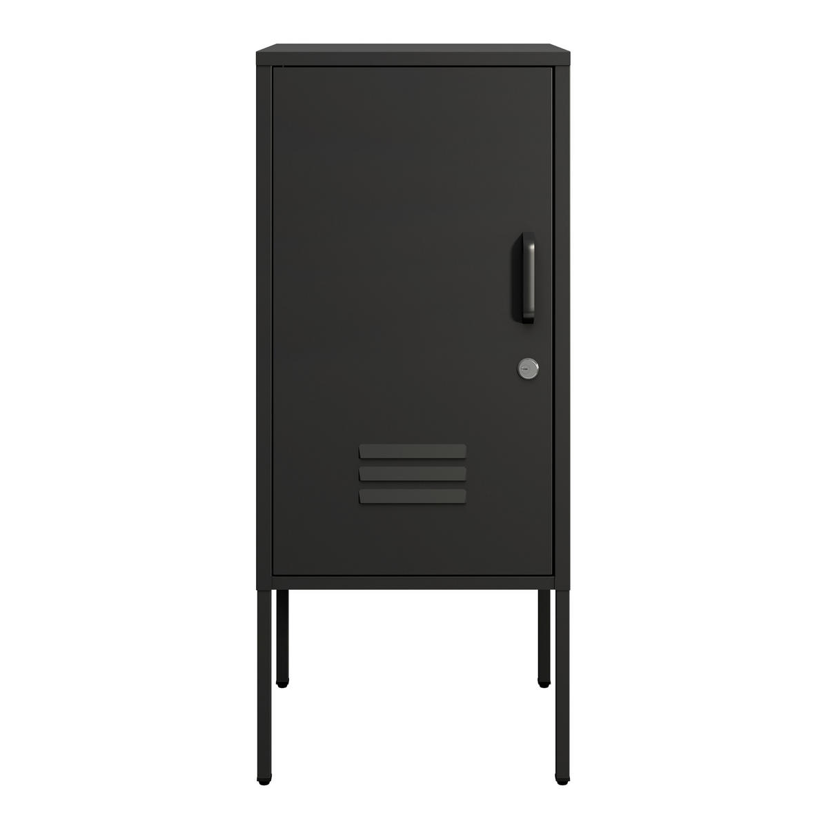 NACHTTISCH Hausjärvi - Schwarz, Metall (35/82/35cm) - [en.casa]