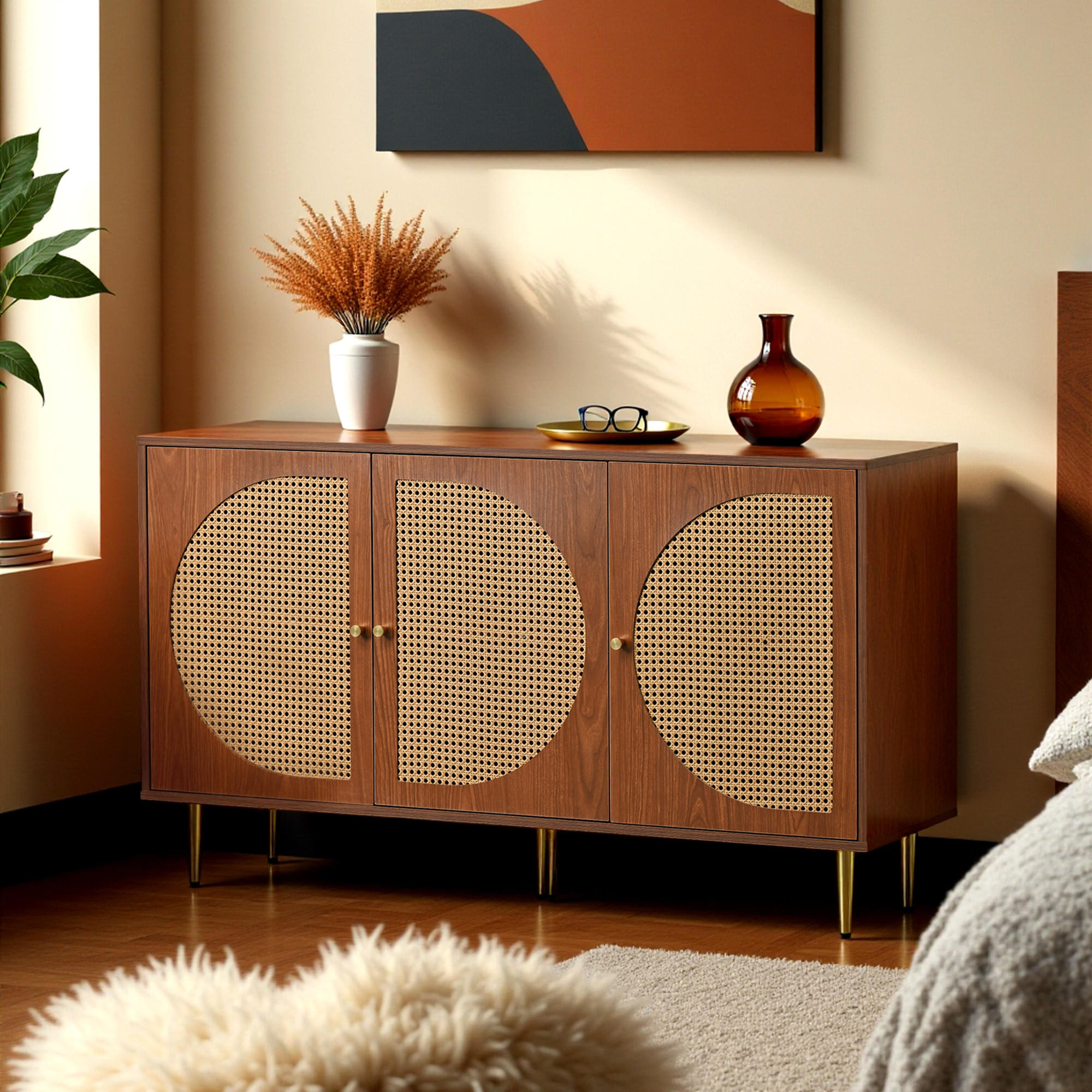 SIDEBOARD 129.8/40/76 cm - Braun, Holzwerkstoff (40/76/129.8cm) - Urban Meuble