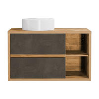 EINZELWASCHTISCH - 100 cm x 45.5 cm - Holz, Platte - Naturfarben Hell - TIKITIKI - Naturfarben, Holz (100/60/45.5cm) - Vente-Unique