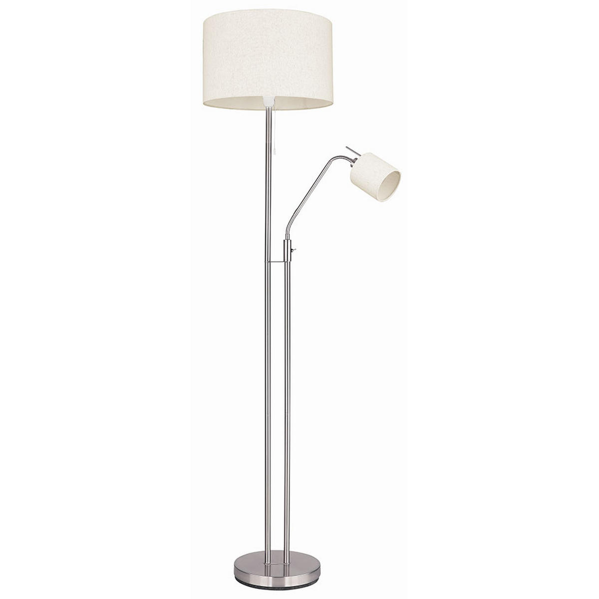 LED STEHLEUCHTE AVA Textil Beige - Beige, Metall (40/40/175cm) - Globo Lighting