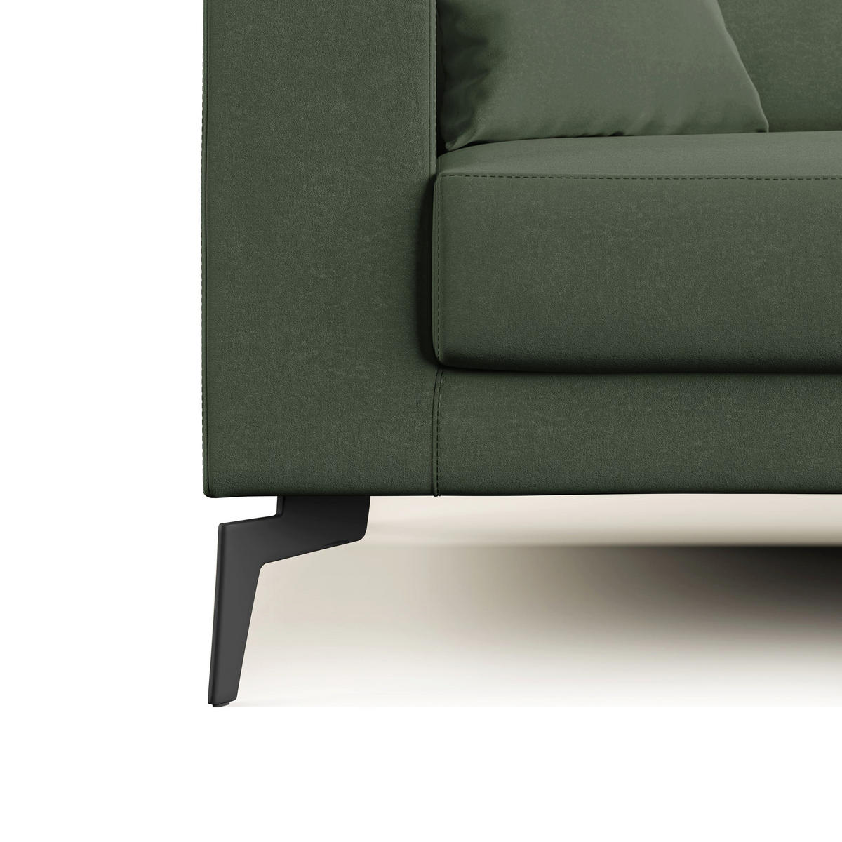 LINEARSOFA Prestige - Grün, Textil (146/95/91cm) - Divani.store