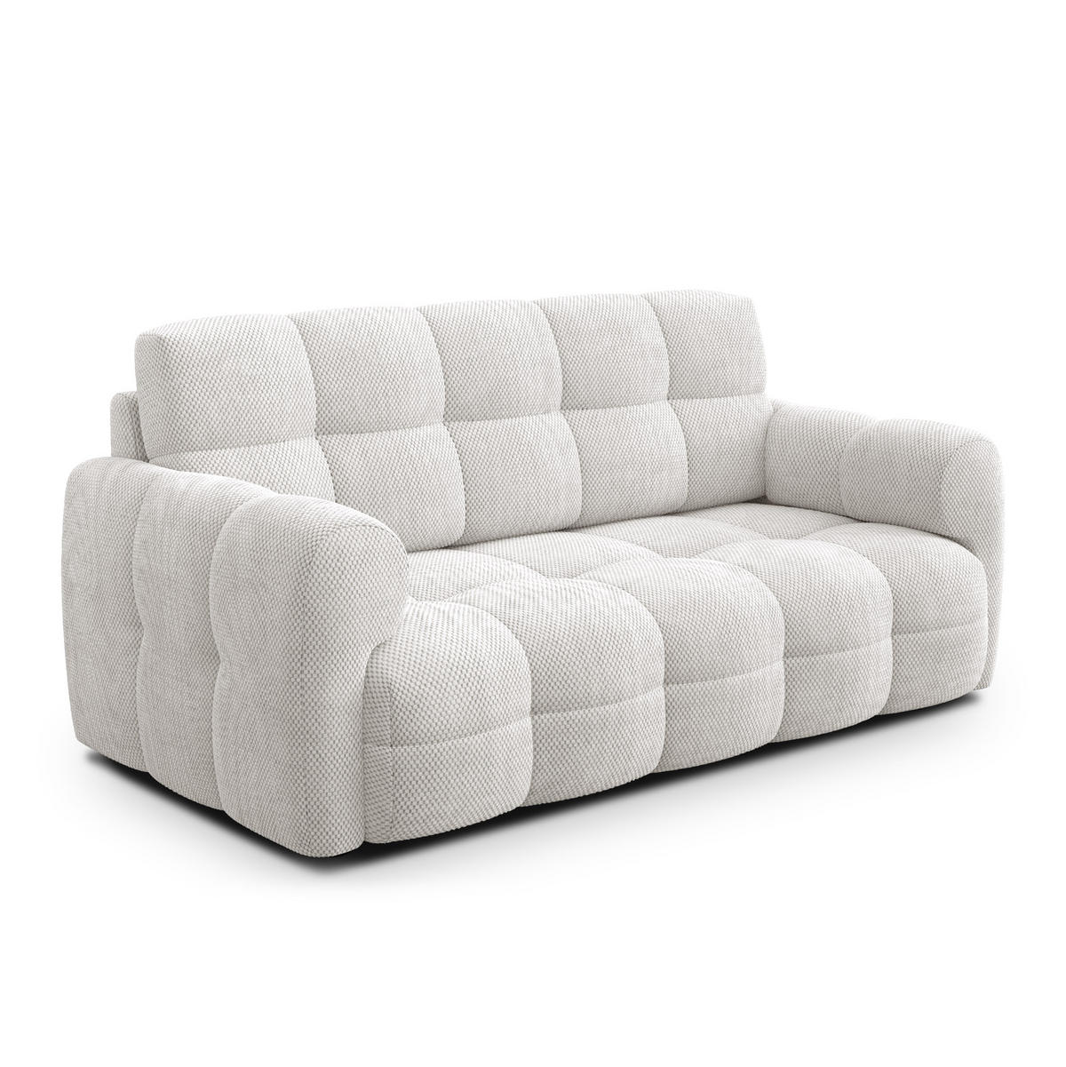 SOFA MELLOW 2,5-Sitzer, creme - Creme/Schwarz, Holz/Textil (183/87/98cm) - Courtois Laville