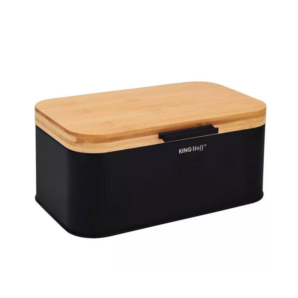 BROTKASTEN Schwarz 30/14/20 cm 41160 - Schwarz, Holz (14/20/30cm) - Kinghoff 