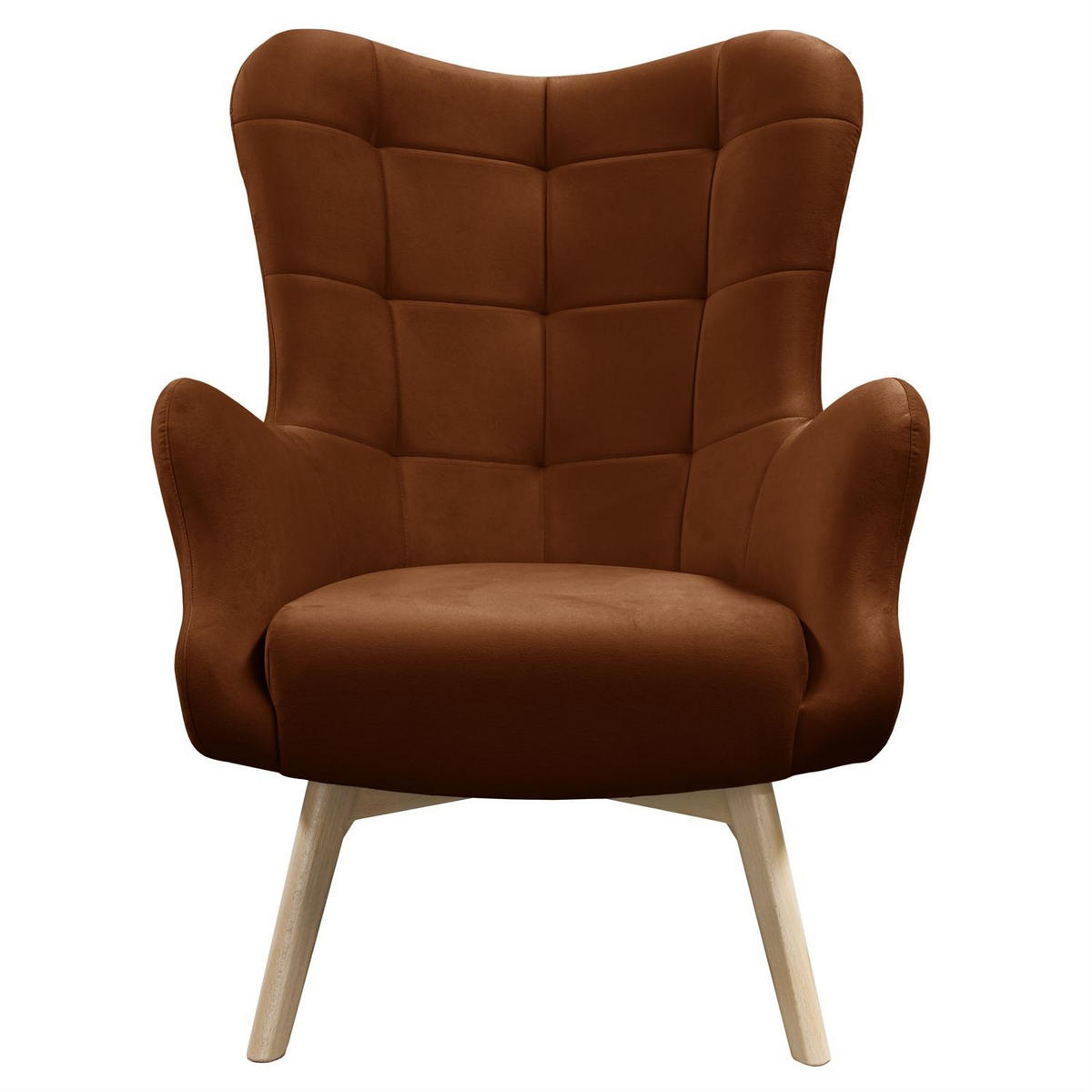 SESSEL SAND mit Buchenbeinen - Buchefarben/Braun, Textil (80/105/86cm) - Lookway