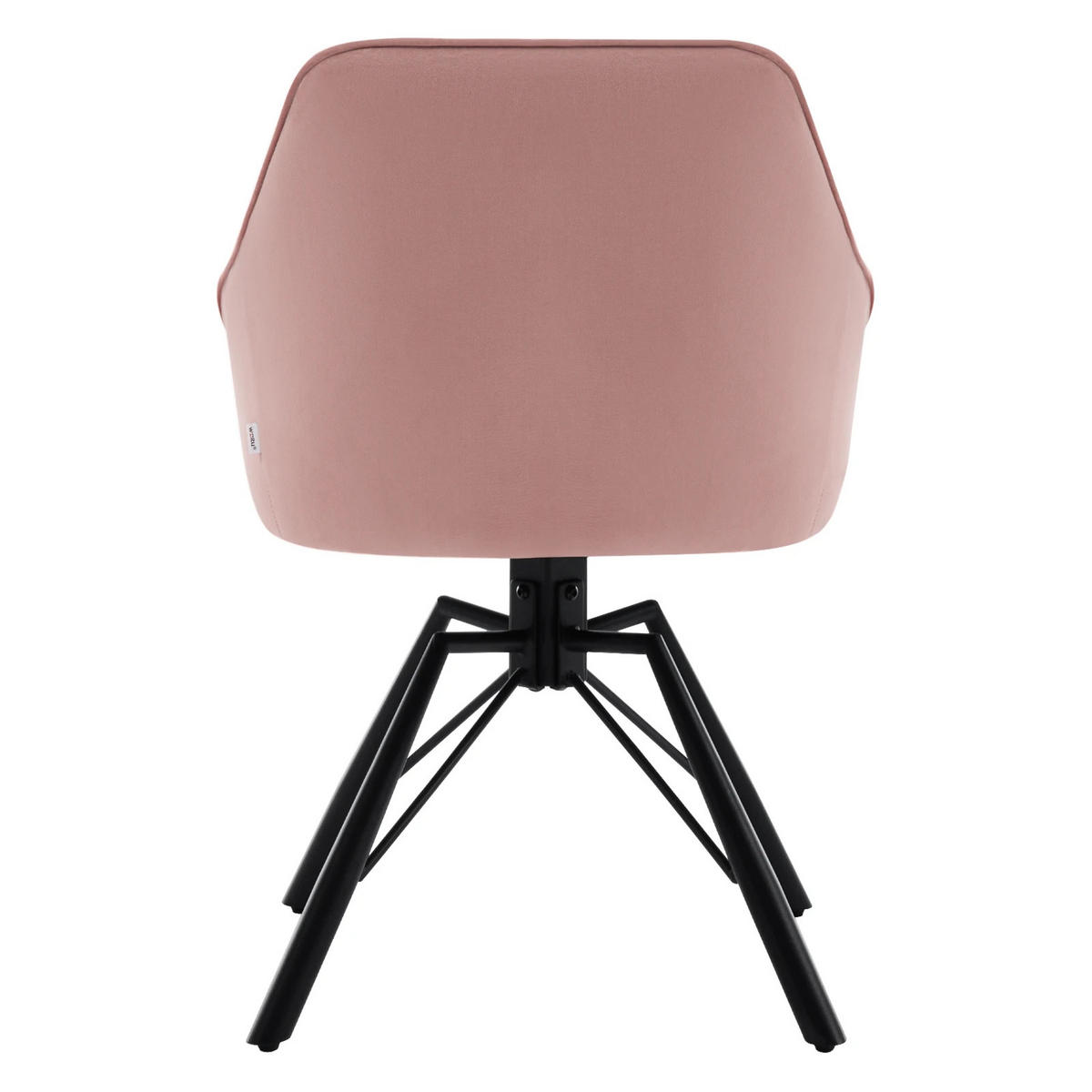 ESSZIMMERSTUHL Drehbar Armlehnen Komfort Rosa 2-teilig - Pink, Textil (42/82.5/41cm)