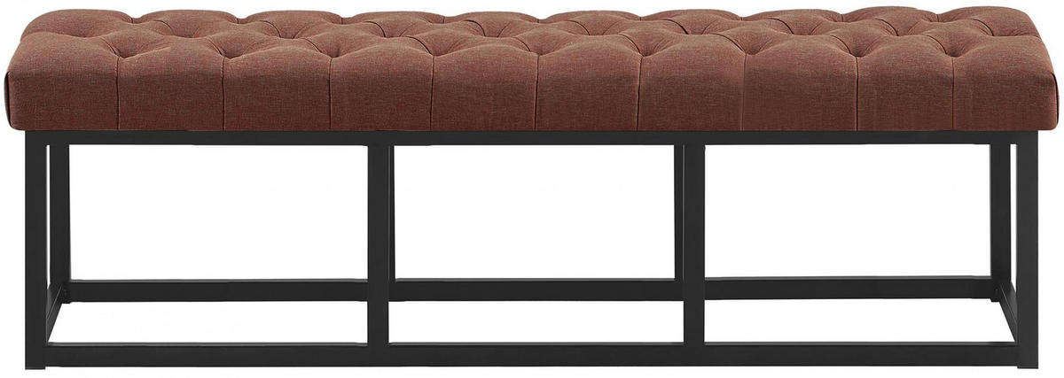 SITZBANK 150/38 cm Stoff Braun - Schwarz/Braun, Textil/Metall (150/46/38cm) - CLP