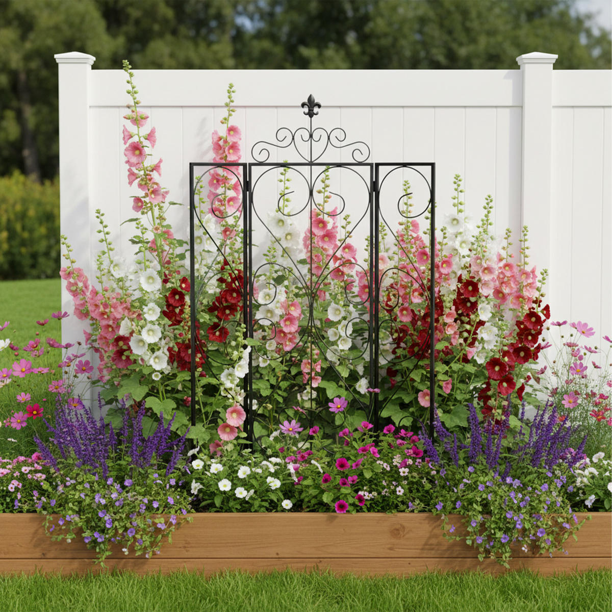 2XMRIEŽKA - čierna, kov (40/112/20cm) - Relaxdays