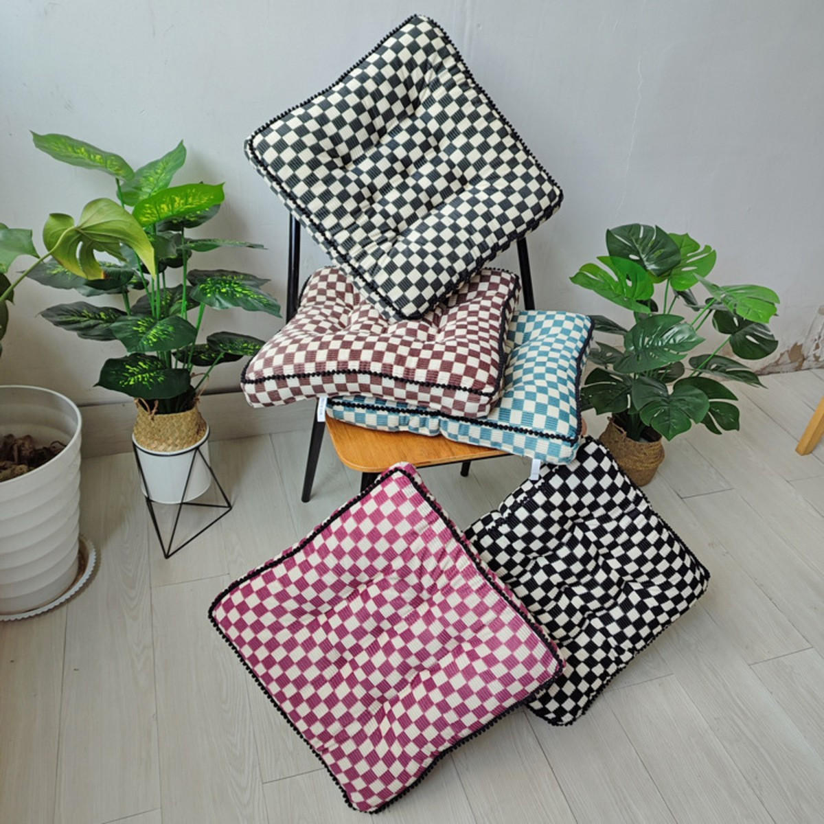 GARTENHOCKERAUFLAGE 42/42/9 cm - Silberfarben, Textil (42/9/42cm) - Authentics
