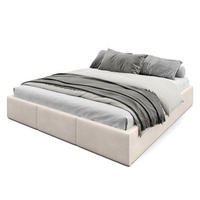 POLSTERBETT für Schlafzimmer Bett mit Stauraum Creme 180x200cm - Creme, Holzwerkstoff/Textil (180/200cm) - Muralo
