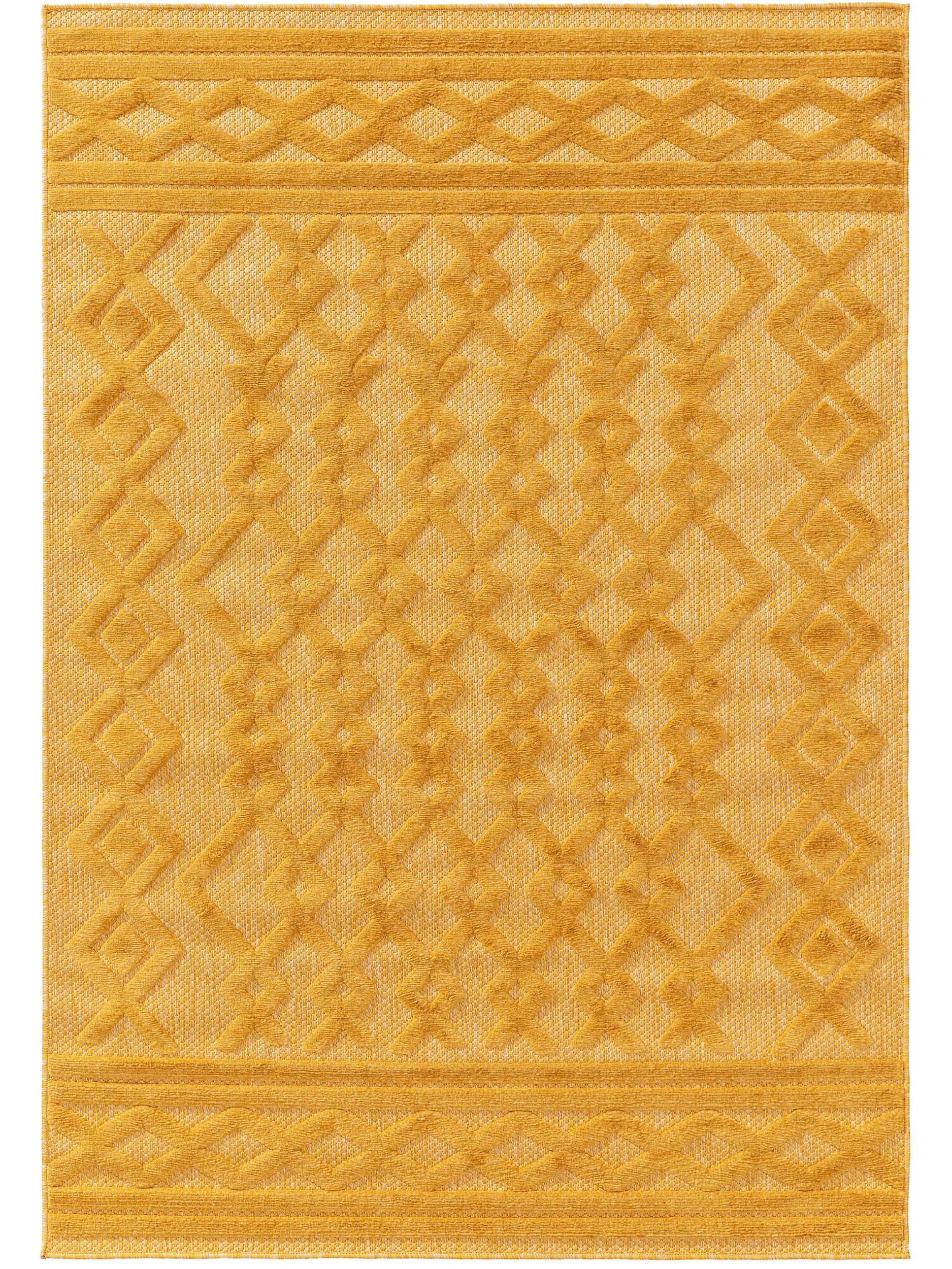 OUTDOORTEPPICH Bonte Gelb 160x230 cm - Gelb, Textil (160/230cm) - benuta Nest