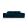 SOFA Kendal aus Samt marineblau 3 Sitzplätze - Blau, Textil (103/79/222cm) - Micadoni