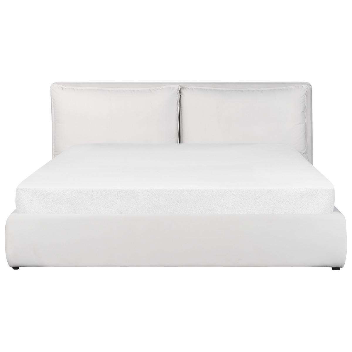 BETT 180/200 cm Cremeweiß Bajonna - Creme, Textil (180/200cm) - Beliani