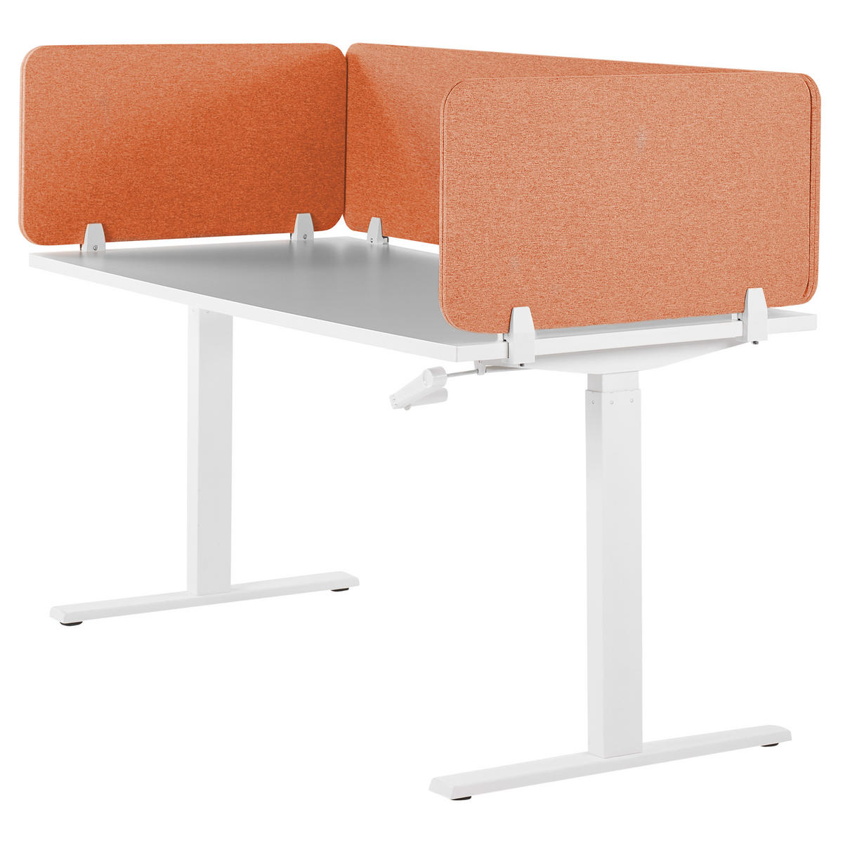 SCHREIBTISCHTRENNWAND 130 x 40 cm Hellrot Wally - Rot, Textil (130/40/2cm) - Beliani