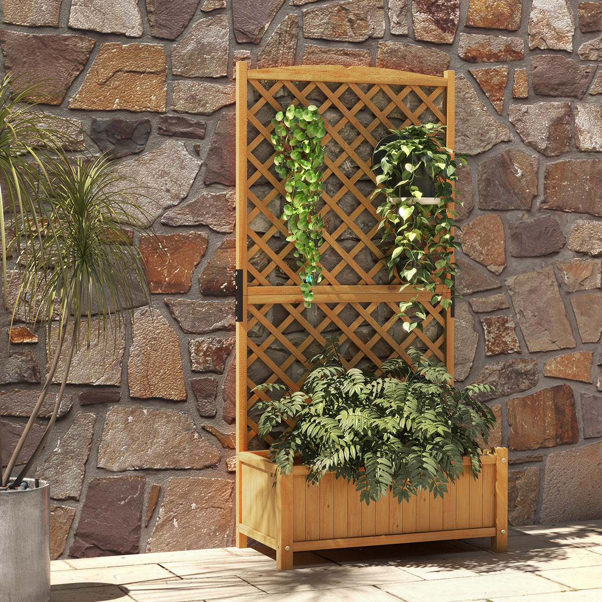 HOCHBEET Orange - Orange, Holz (90/180.5/44.5cm) - COSTWAY