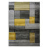 TEPPICH geometrisch 3D-Effekt handgearbeitet NIDD CLARA, Gelb-Grau 80x150 cm - Gelb, Textil (80/150cm) - KADIMA DESIGN