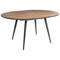JÍDELNÍ STŮL vysunovací Hnědý 110-150/112 cm Seniac - hnědá, kompozitní dřevo (110/112/77cm) - Beliani