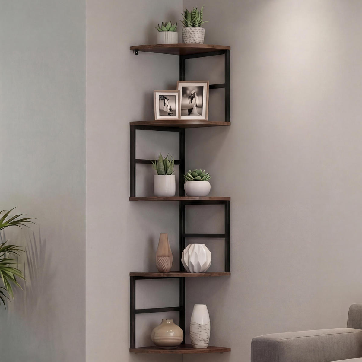 ECKREGAL Dunkelbraun - Dunkelbraun, Metall (30/128/30cm) - MCW