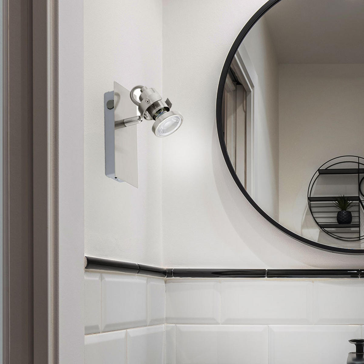 LED WANDLEUCHTE TUKON Silber matt - Silberfarben, Metall (70/10/16.5cm)