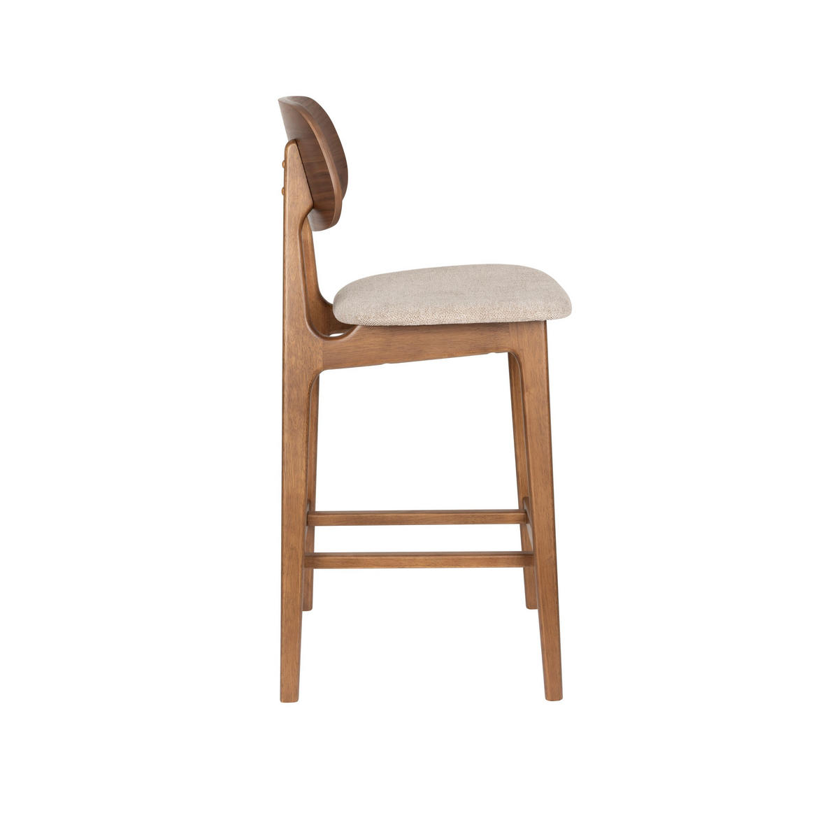 BARHOCKER Marais Rückenlehne 68,5 cm Walnussfarbe - 2 er Set - Braun, Kunststoff (44.5/104/55.5cm) - Dutchbone