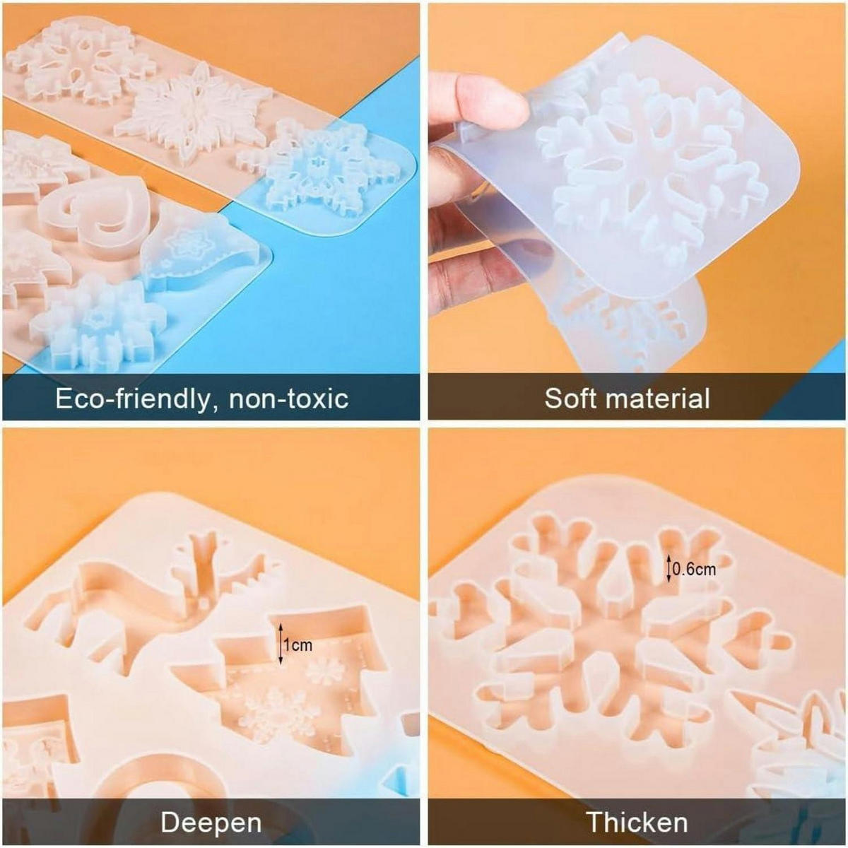 SILIKONFORM Weihnachten 2-teiliges Set - Weiß, Kunststoff