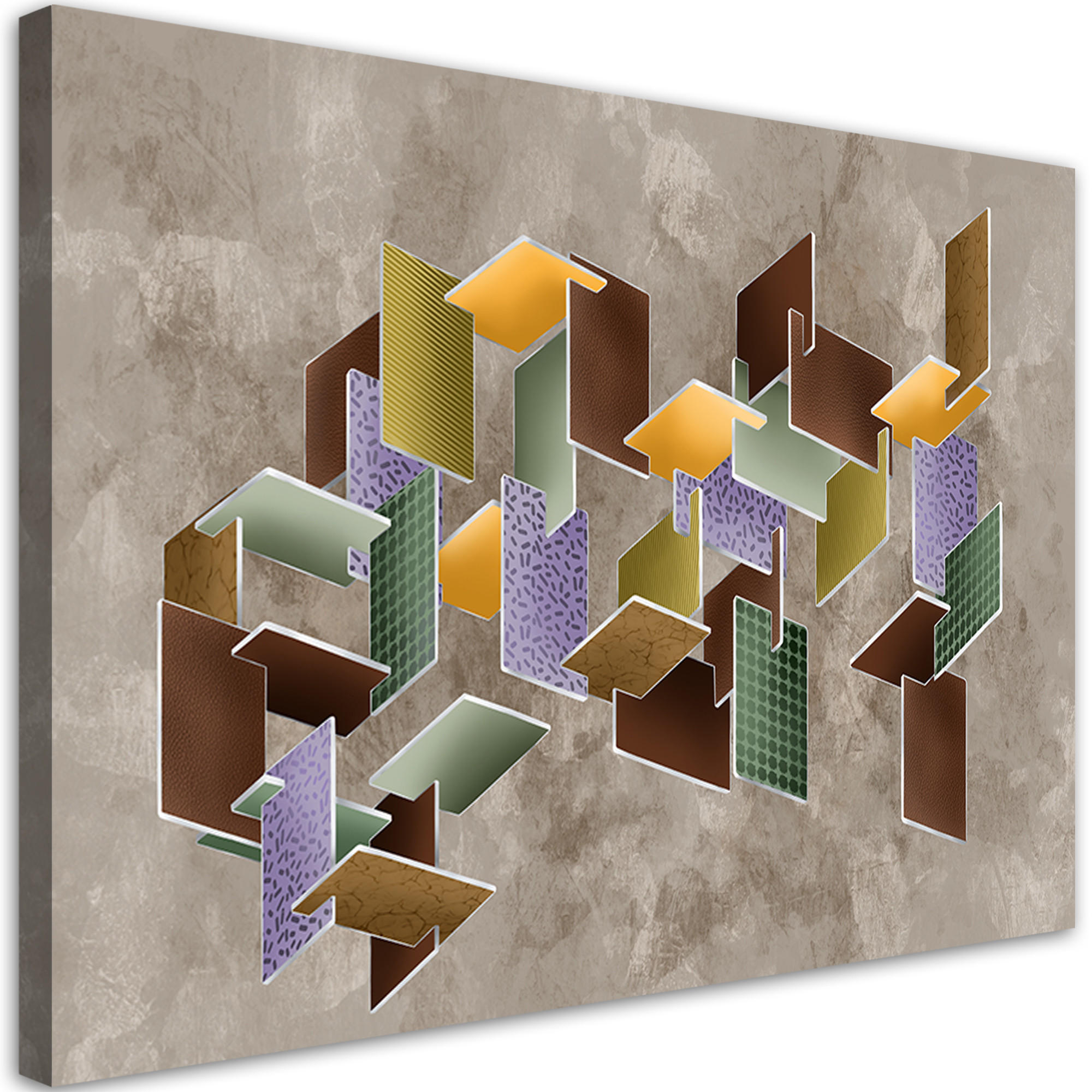 WANDBILD 3d rätsel - Pink, Textil (60/40cm) - Feeby