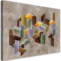 WANDBILD 3d rätsel - Pink, Textil (60/40cm) - Feeby