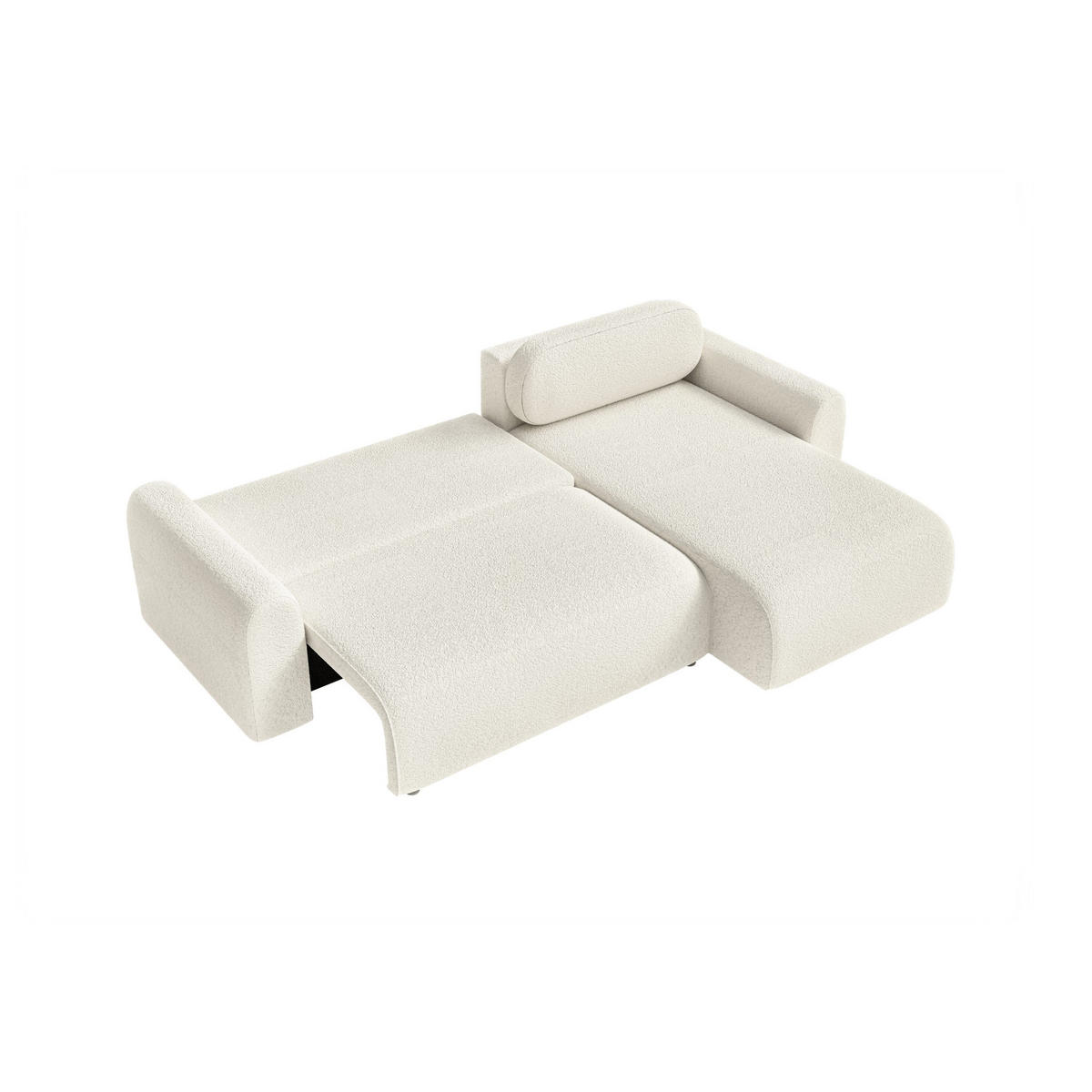 ECKSOFA Lome L mit Schlaffunktion, Weiß - Weiß, Textil (286/185cm) - Fedve