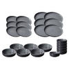 TELLER UND SCHALENSET Jasper schwarz 24er Set - Schwarz, Keramik (1/1/1cm) - Ritzenhoff Breker