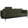 SOFA SALENTO Grün Boucle - Schwarz/Grün, Textil/Metall (221/82/101cm) - MKS