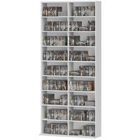 SIDEBOARD Weiß für bis zu 640 CDs,360 DVDs oder 430 Blu-rays - Weiß, Holzwerkstoff/Metall (78.5/175/24cm) - EVRYAE