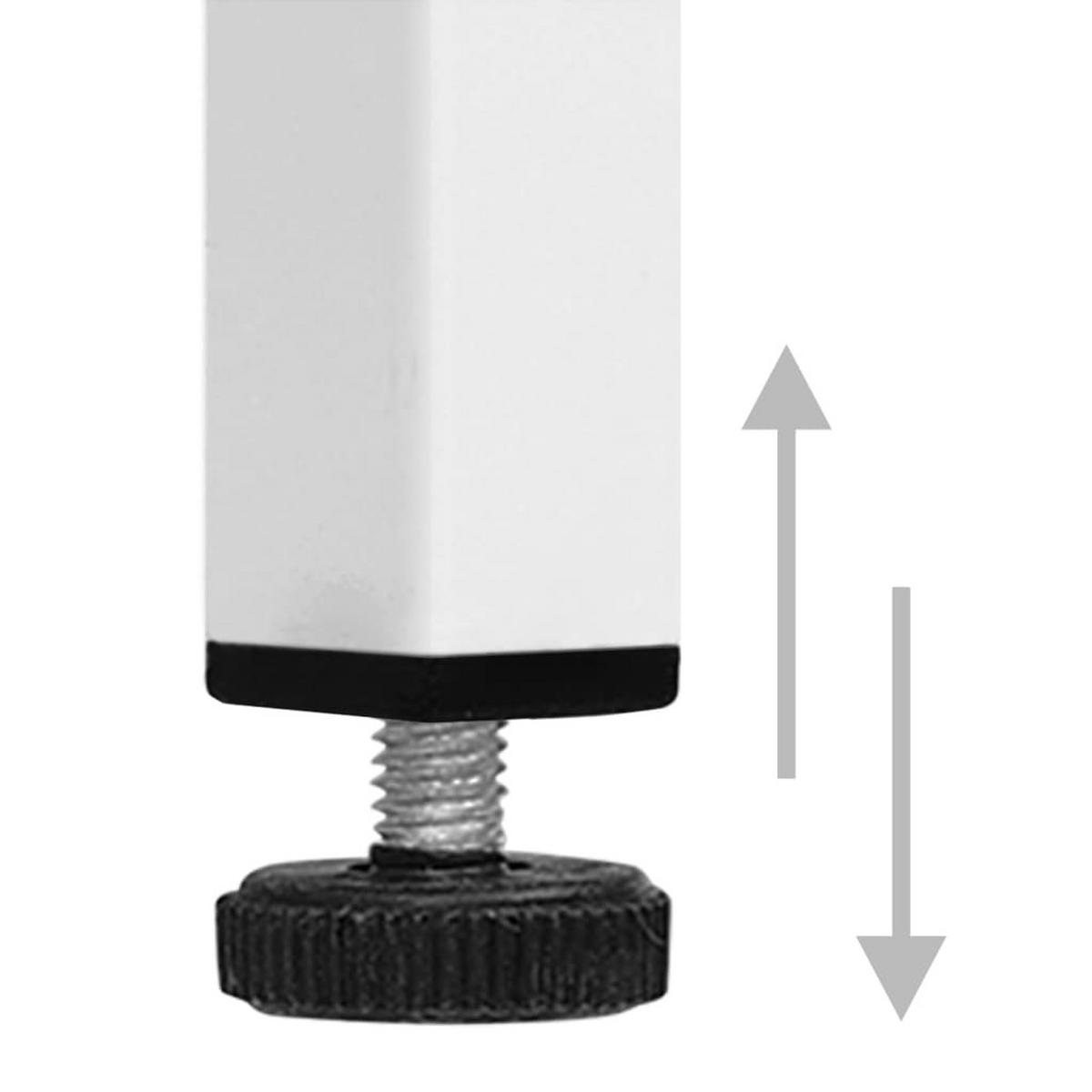 KLEIDERSCHRANK 2-Türig mit 4 verstellbaren Fächern 90/50/180 cm aus Stahl Weiß - Weiß, Metall (90/180/50cm) - vidaXL