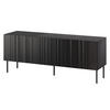 TV-LOWBOARD Isla 150 3D - Schwarz, Holzwerkstoff/Metall (151/60/40cm) - MIRJAN24