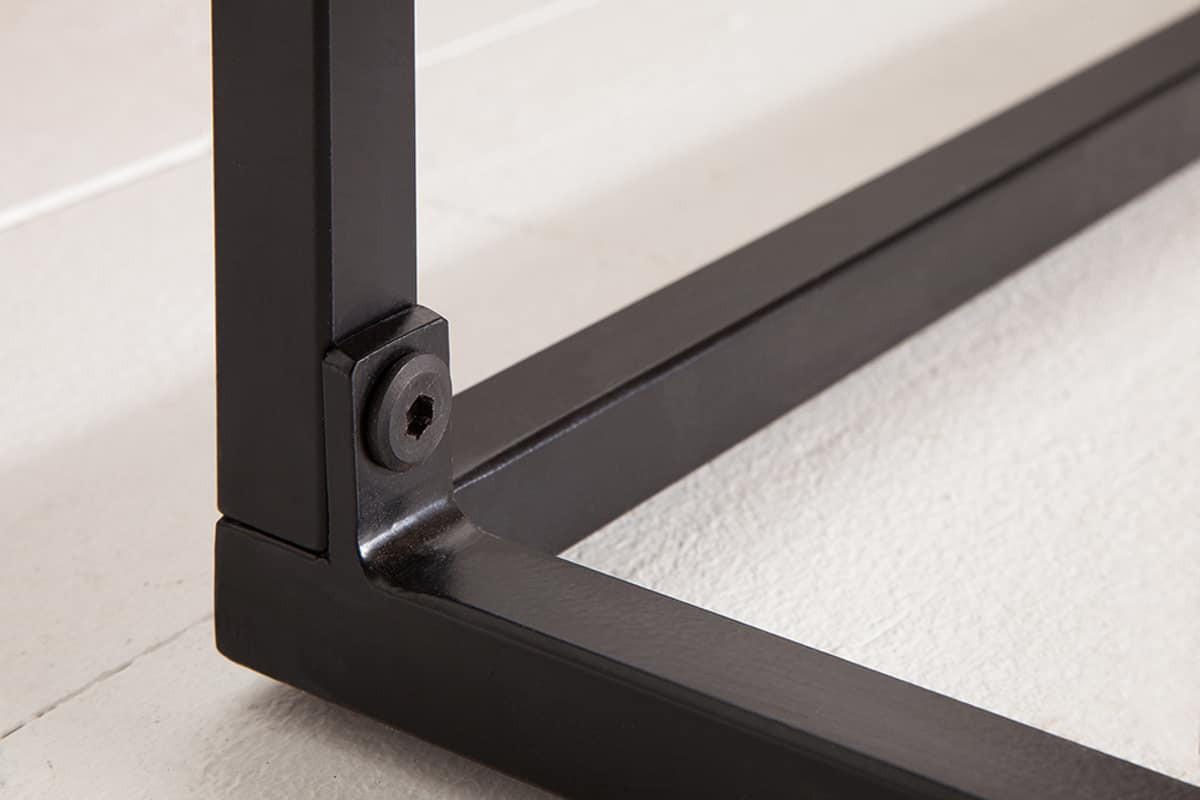 COUCHTISCH INFINITY HOME Mango rechteckig Natur|Schwarz 100cm - Schwarz/Braun, Holz/Metall (50/100/45cm) - riess-ambiente