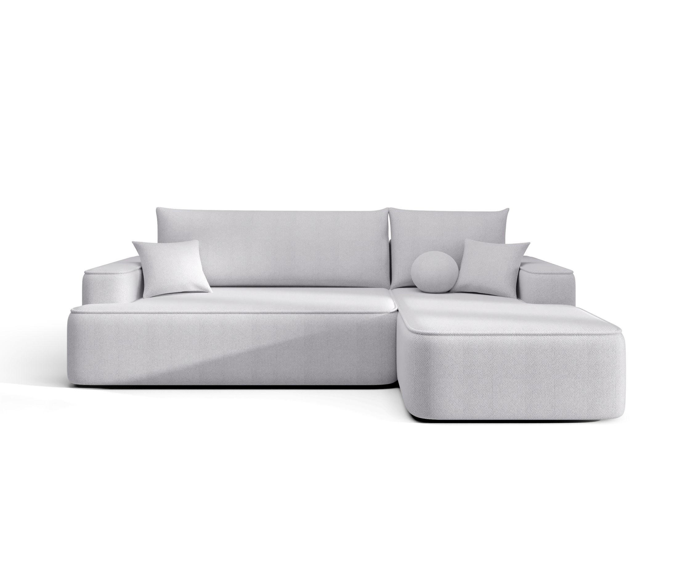 ECKSOFA mit Schlaffunktion FIGO Curio 80 Rechts - Hellgrau, Textil (250/150cm) - Bedante