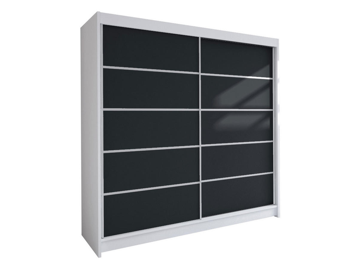 SCHWEBETÜRENSCHRANK Talin IV - Silberfarben/Multicolor, Holzwerkstoff/Metall (180/215/58cm) - MIRJAN24