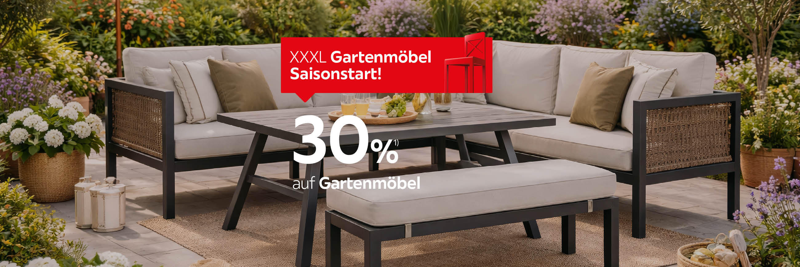 30% auf Gartenmöbel