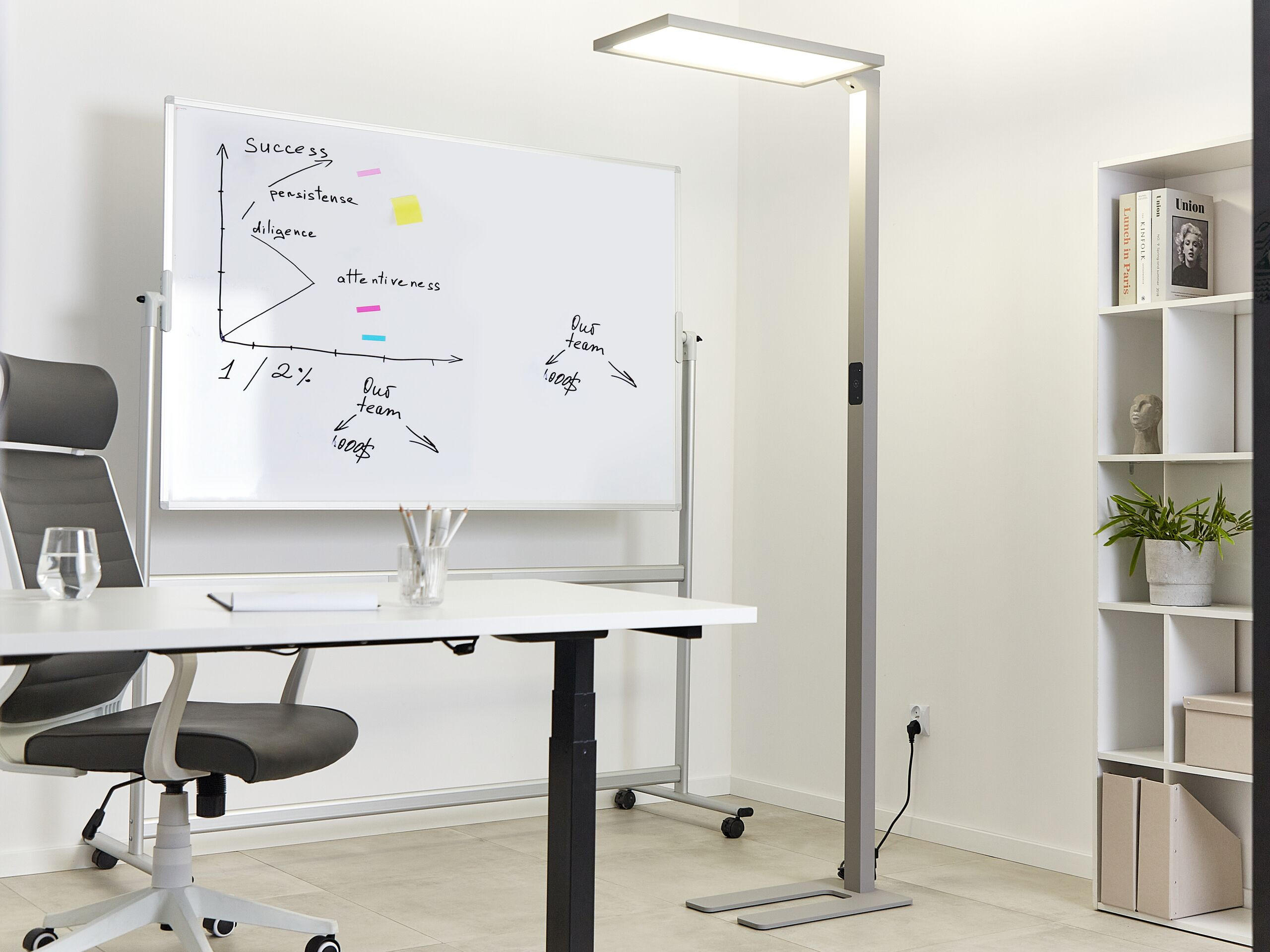 STEHLAMPE Orion 30/61/196 cm - Silberfarben, Metall (30/61/196cm) - Beliani