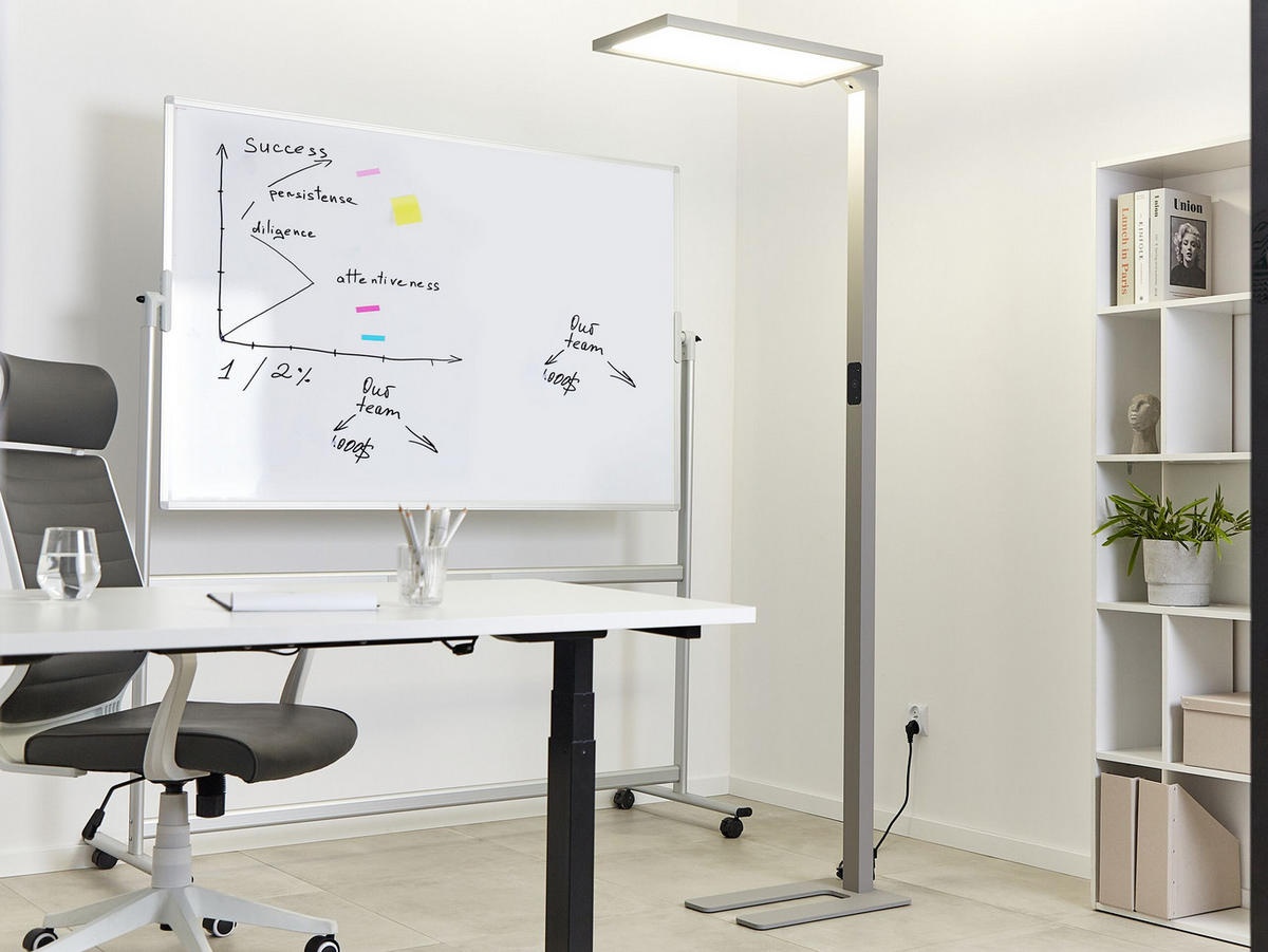STEHLAMPE Orion 30/61/196 cm - Silberfarben, Metall (30/61/196cm) - Beliani