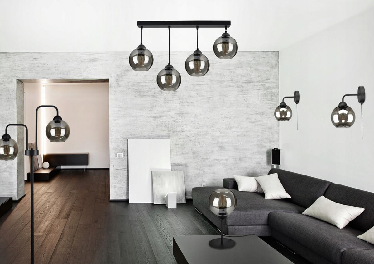 PENDELLEUCHTE HAGEN - Schwarz, Glas/Metall (15/70/100cm) - kiki design