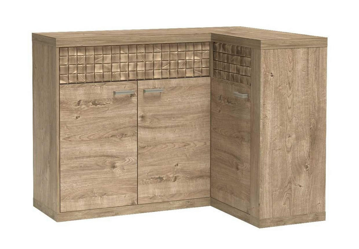 KOMMODE NATURAL N-15 - Eichefarben, Holzwerkstoff (132/69/96cm) - Meblini