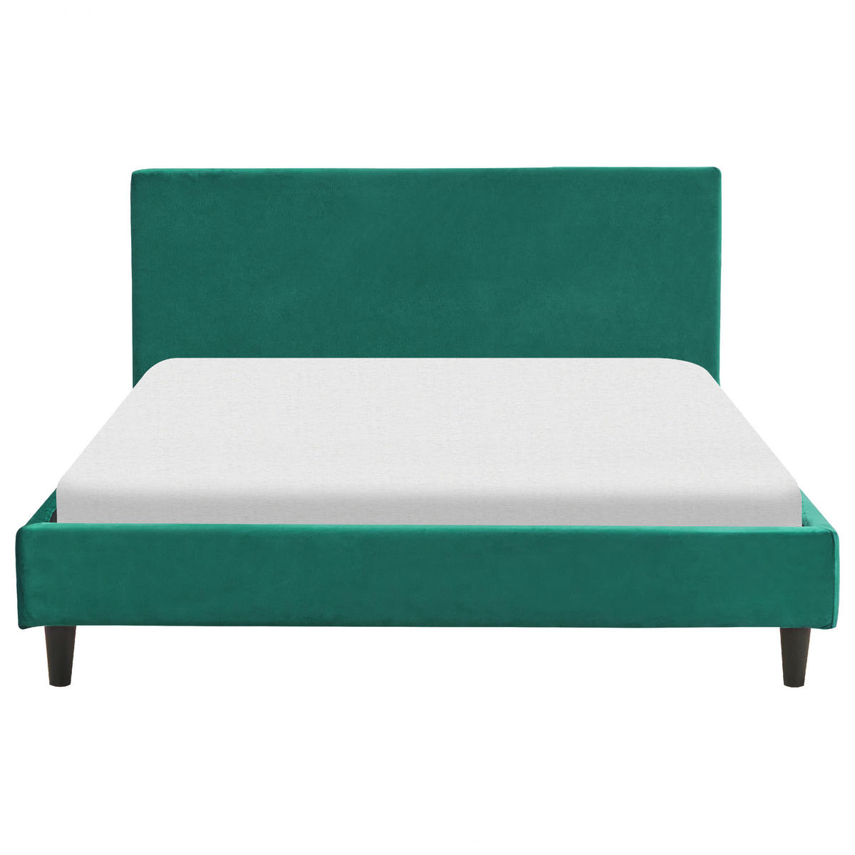 PAT TAPIȚAT 140/200cm verde închis Fitou - verde închis, material textil (140/200cm) - Beliani