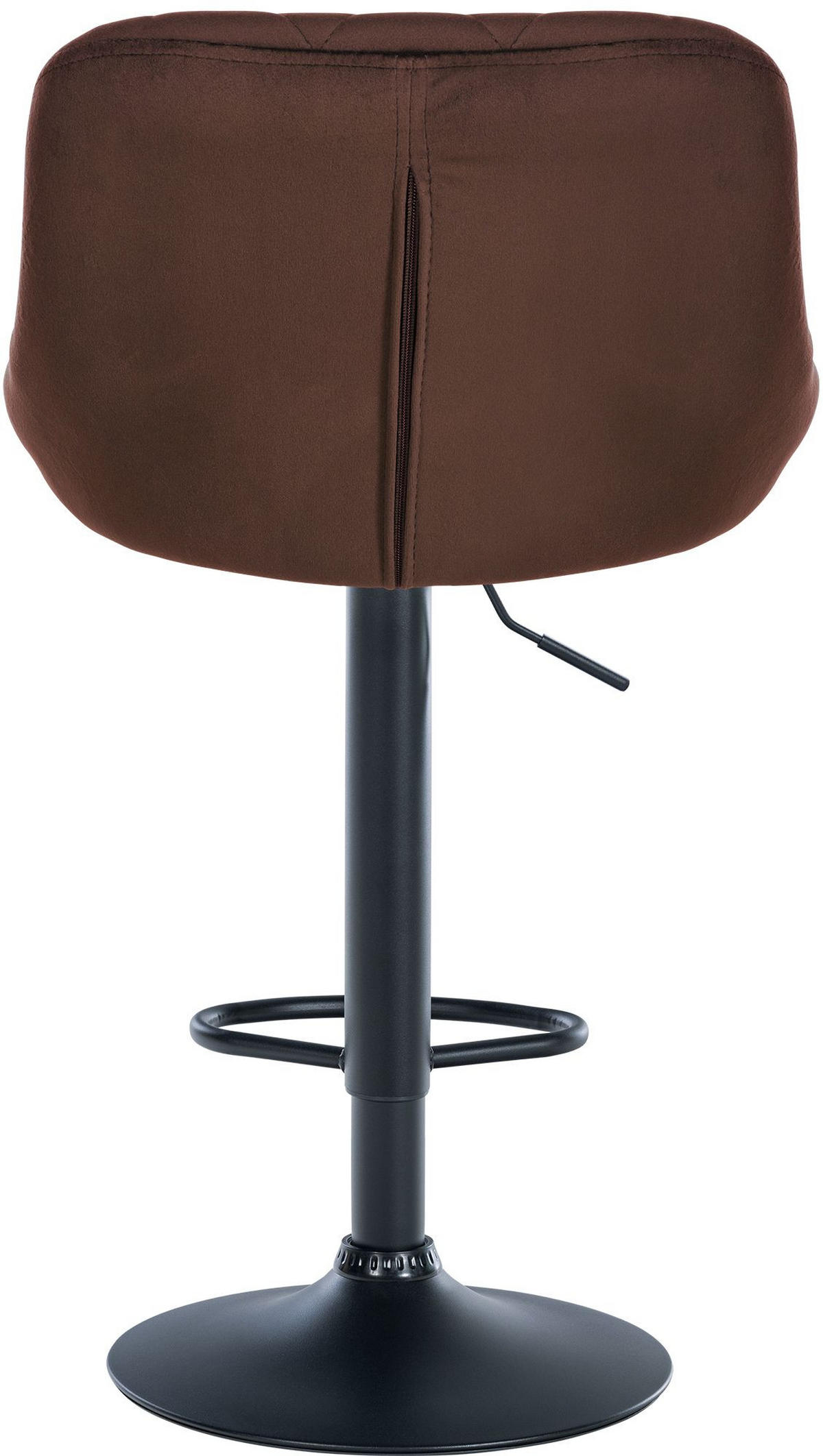 BARHOCKER 2er Set Samt braun - Schwarz/Braun, Textil/Metall (46/83/49cm) - CLP