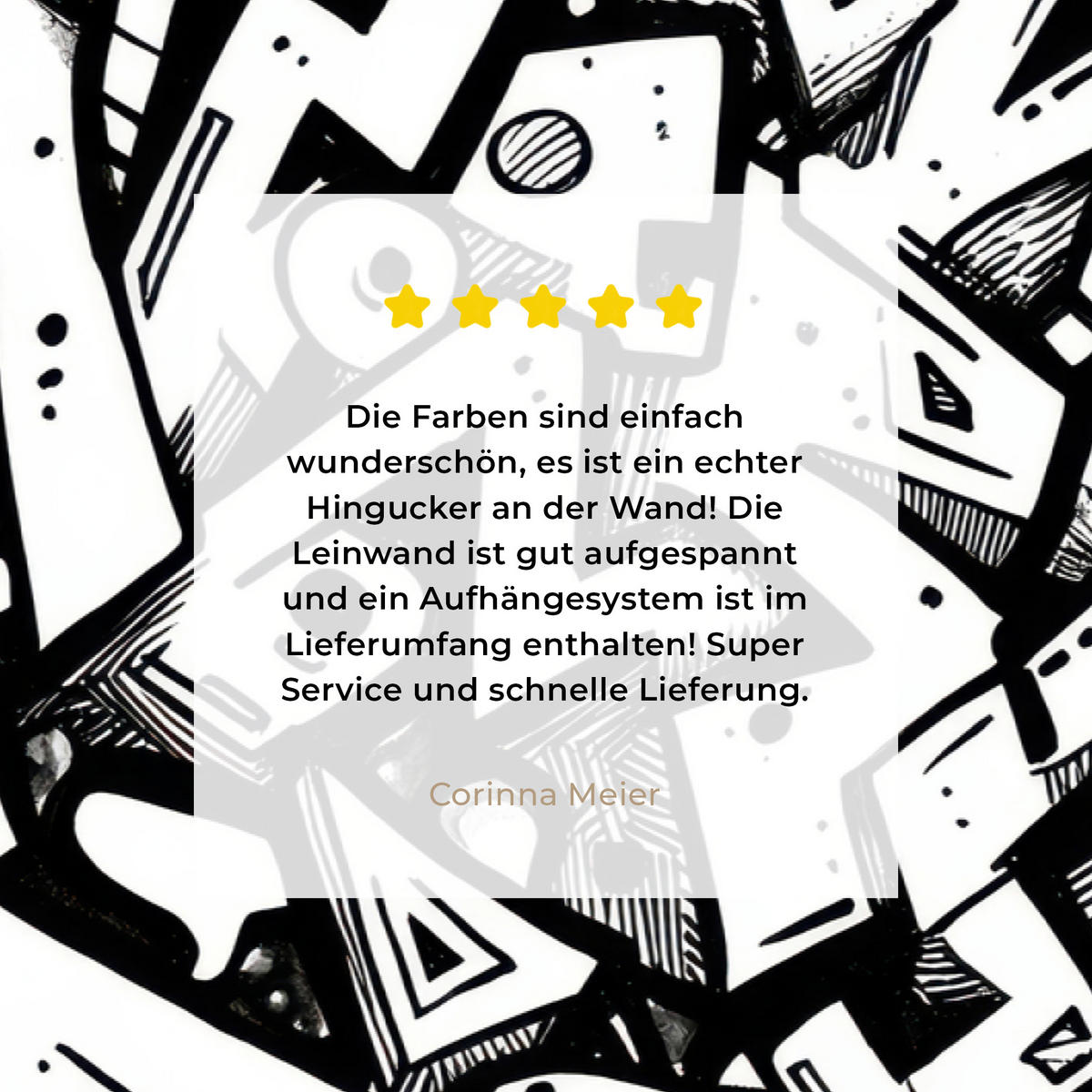 LEINWANDBILD Formen - Buchstaben - Graffiti - Schwarz Groß 140x90 cm - Schwarz, Textil (140/90cm) - MuchoWow